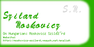 szilard moskovicz business card